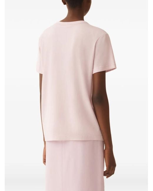 Fabiana Filippi Pink Cotton T-Shirt