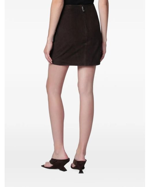ROTATE BIRGER CHRISTENSEN Black Suede Mini Skirt