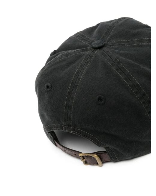 RRL Black Logo-Embroidered Baseball Cap for men