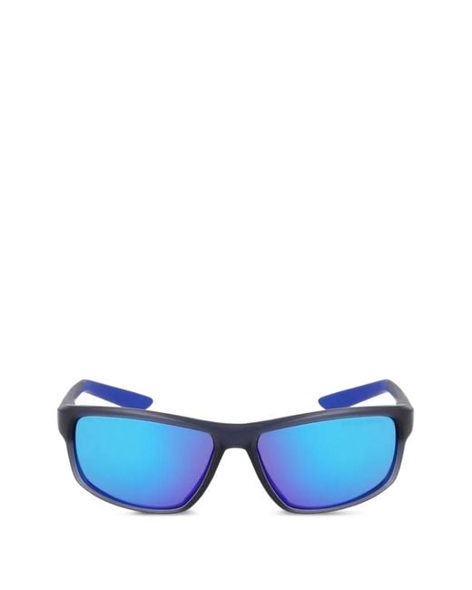 Nike Blue Rabid 22 Rectangle-Frame Sunglasses