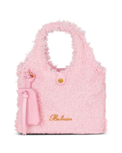 Balmain Pink Mini B-Army Grocery Handtasche