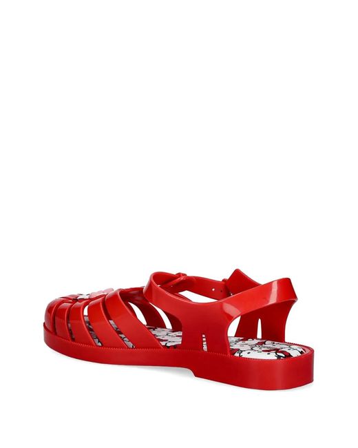 Melissa Red Hello Kitty Cage Sandals