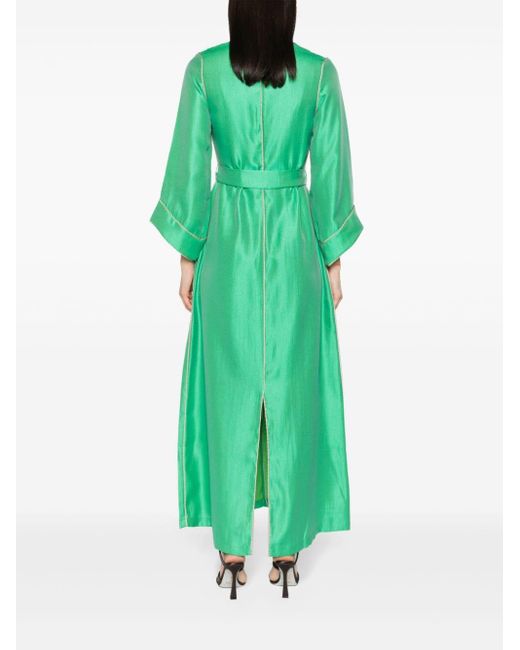 Robe longue Hosta à taille ceinturée Baruni en coloris Green