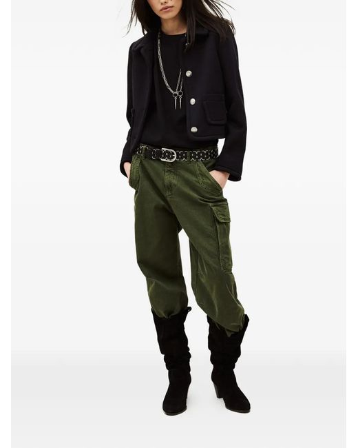 Ba&sh Blue Beradith Buttoned Pocket Jacket