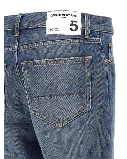 Department 5 Blue Used-Effect Stonewashed Jeans for men