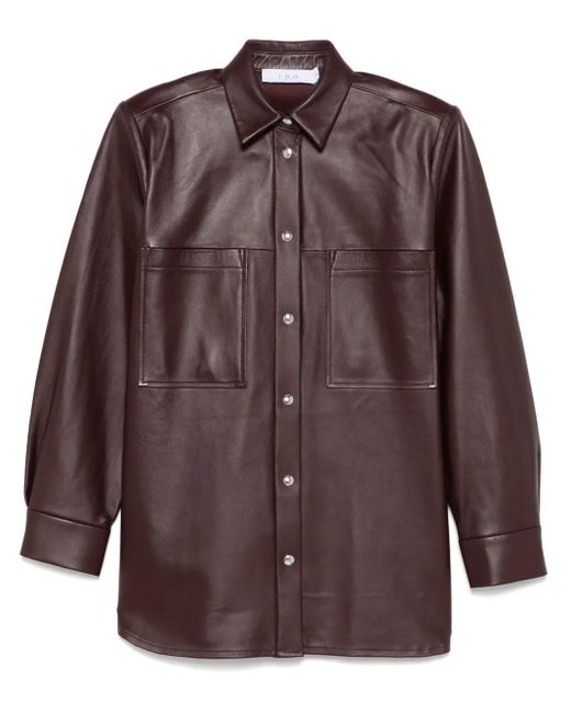 ジャケット・アウター IRENE 23AW Silky Leather Shirt Jacket 36 IRENE 23AW Silky Leather Shirt Jacket 36