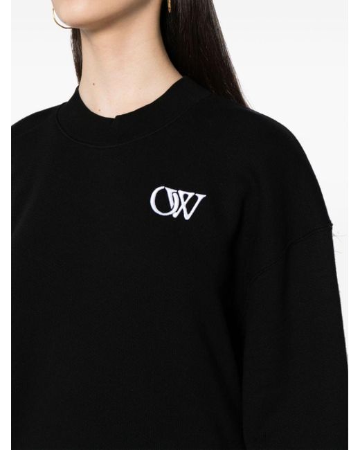 Off-White c/o Virgil Abloh Sweater Met Applicatie in het Black