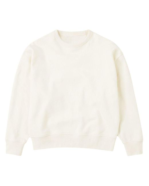 Closed Sweater Met Geborduurd Logo in het White