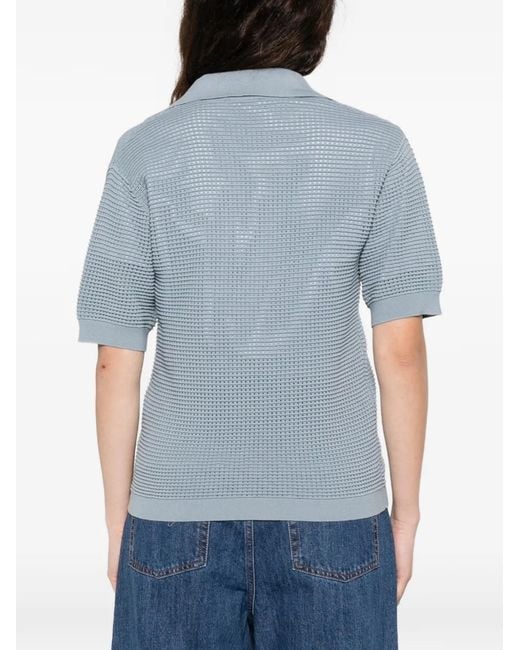 P.A.R.O.S.H. Blue V-Neck Short-Sleeve T-Shirt