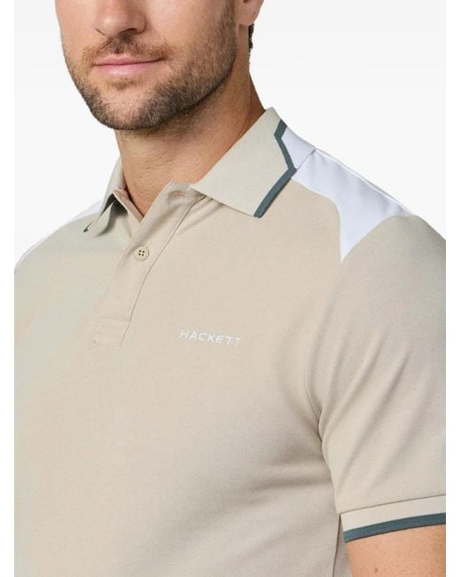 Hackett Poloshirt Met Colourblocking in het White voor heren