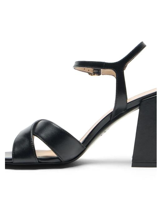 Stuart Weitzman White Alyssa Crossover-Strap Sandals