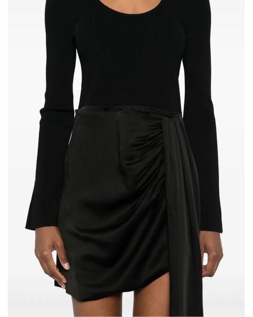 Jonathan Simkhai Black Draped Mini Dress