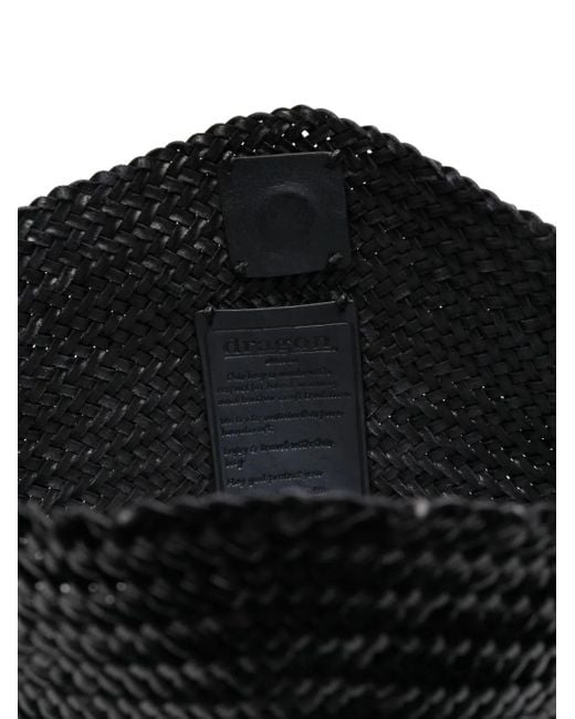 Dragon Diffusion Santa Marta Geweven Leren Schoudertas in het Black
