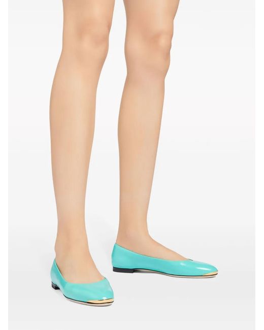 Giuseppe Zanotti Green Amur 2.0 Ballerina Shoes