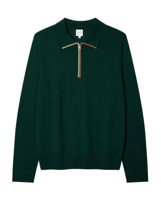 Polo À Col Zippé Paul Smith pour homme en coloris Green