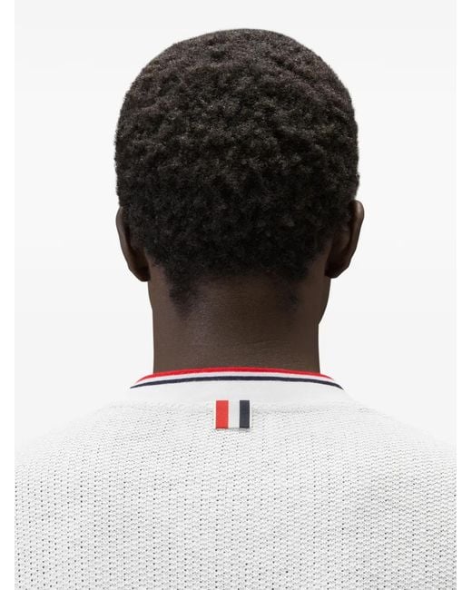 Thom Browne White Chest-Pocket T-Shirt for men