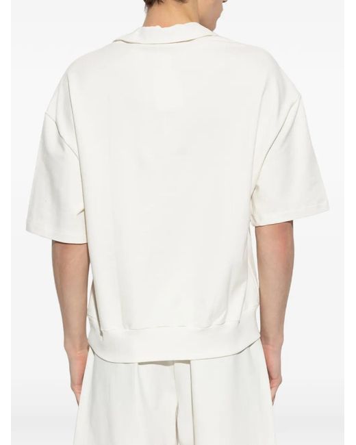 Hanro White Short-Sleeve Polo Shirt for men