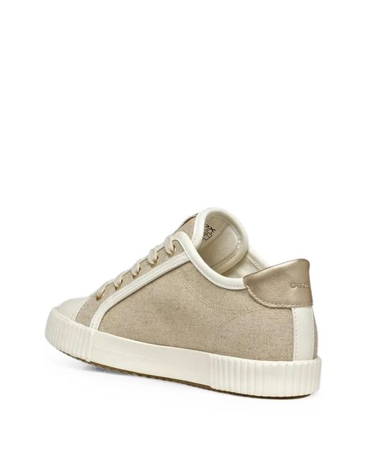 Geox White Blomiee Low-Top Lace-Up Sneakers