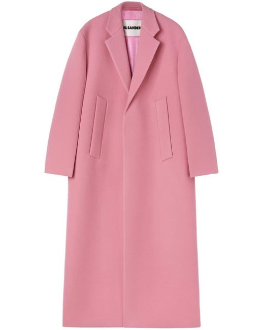 Jil Sander Pink Notched-collar Single-breasted Coat for men