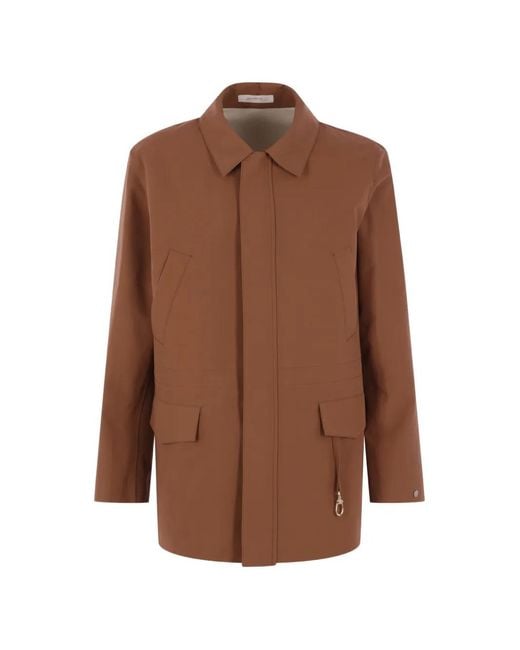 Umit Benan Brown Country Drawstring-Waist Jacket for men