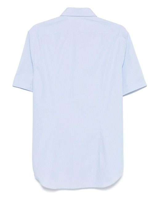 Xacus White Gingham-Check Shirt for men