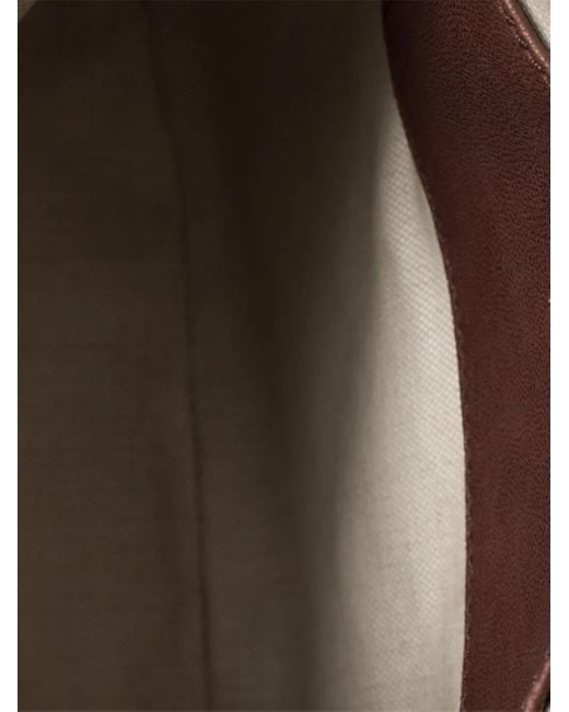 Miu Miu ロゴエンボス レザーポーチ Brown