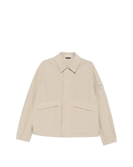 Stone Island Natural Ghost Logo-Patch Jacket for men