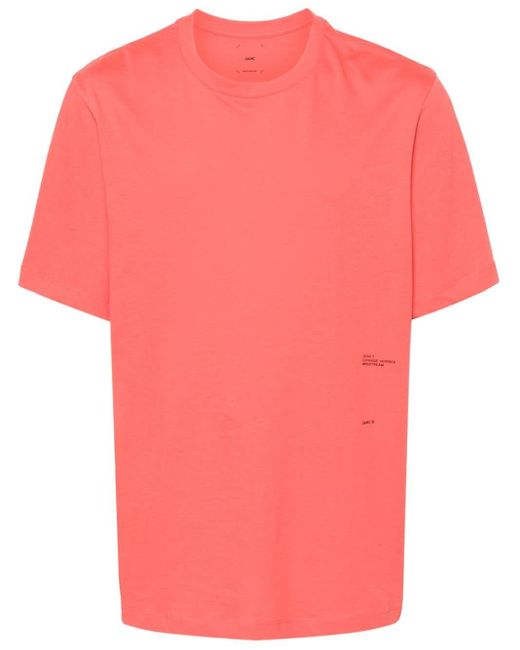 OAMC Pink Graphic-patch Cotton T-shirt for men