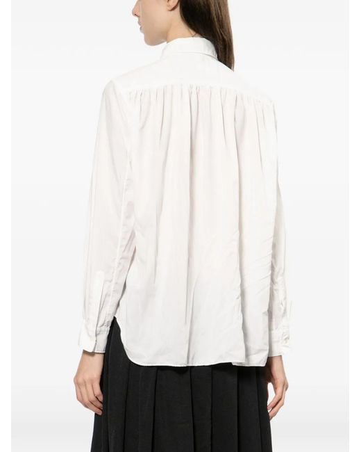 COMME DES GARÇON BLACK White Long-Sleeve Shirt