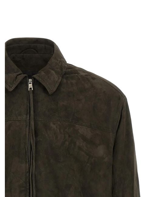 Giorgio Brato Green Suede Jacket for men