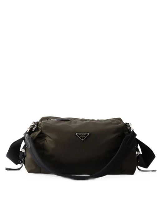 Prada Black Explore Re-Nylon And Leather Bag for men
