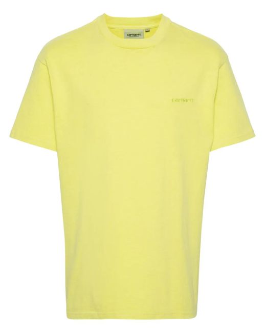 Carhartt Yellow Duster Script Cotton T-Shirt for men
