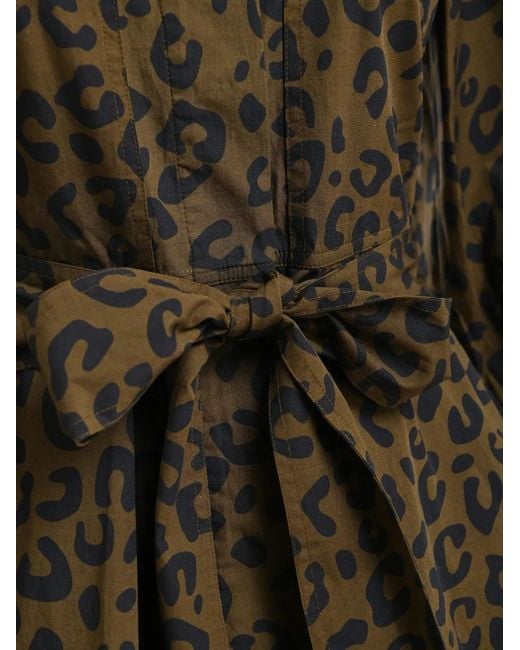 Essentiel Antwerp Brown Leopard-Print Keto Shirt Mini Dress