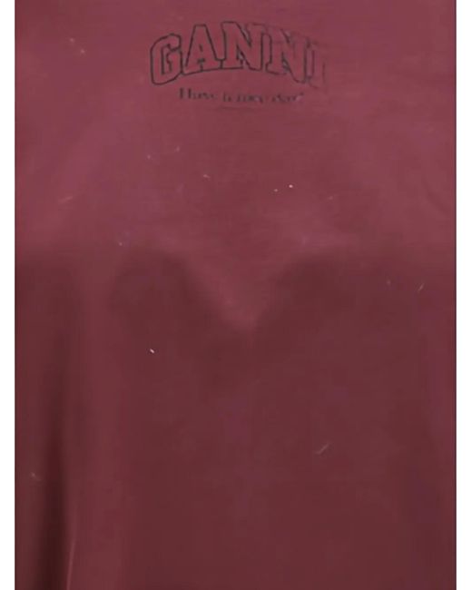 Ganni Red Double-Sleeve Sweatshirt