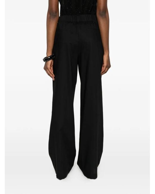 Herno Black Pleated Trousers