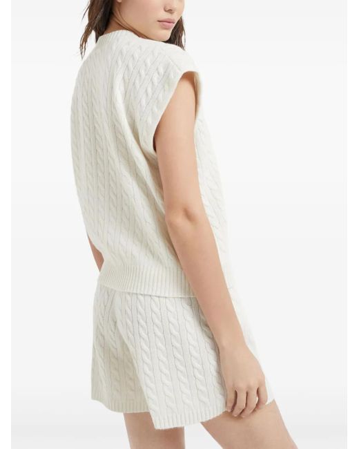Brunello Cucinelli ロゴパッチ トップ White