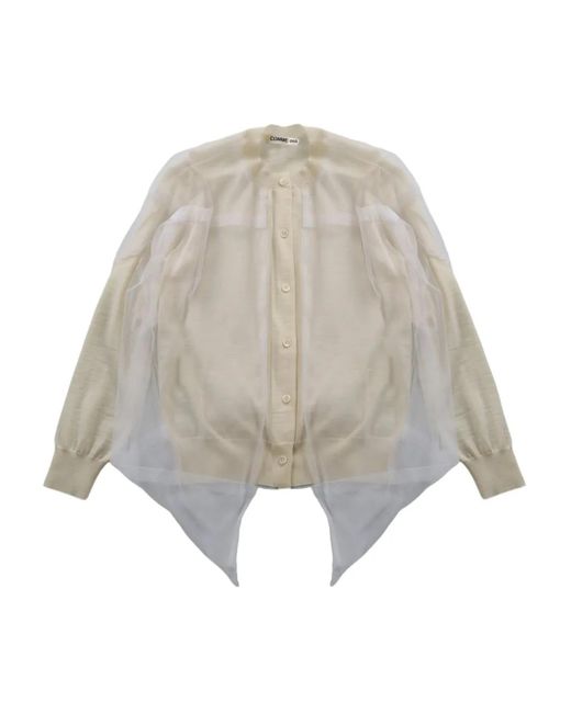 Comme des Garçons White Layered Shirt