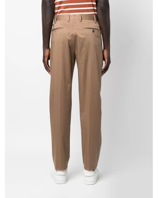 Lardini Natural Pleated Straight-Leg Trousers for men