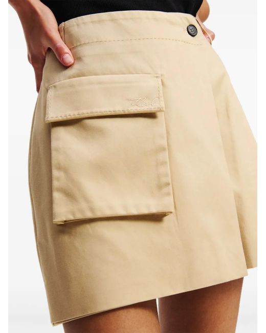 Karl Lagerfeld Natural Patch-Pocket Skort