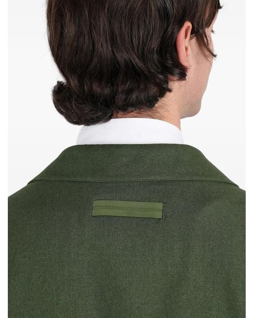 Zegna Green Patch-Pocket Jacket for men