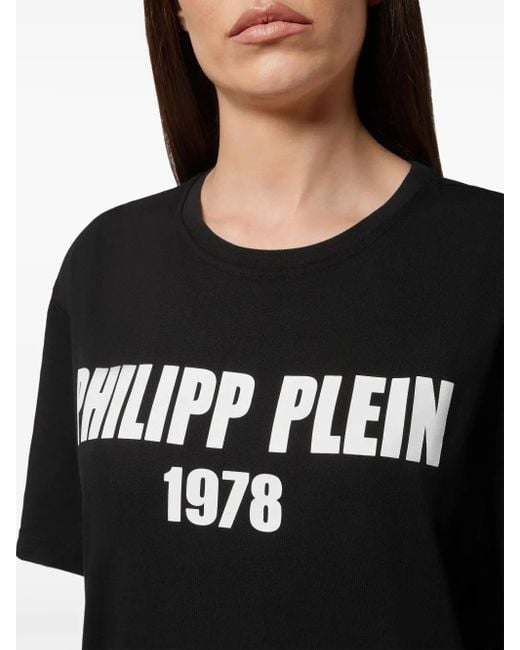 Philipp Plein Black 1978 Logo-Print T-Shirt