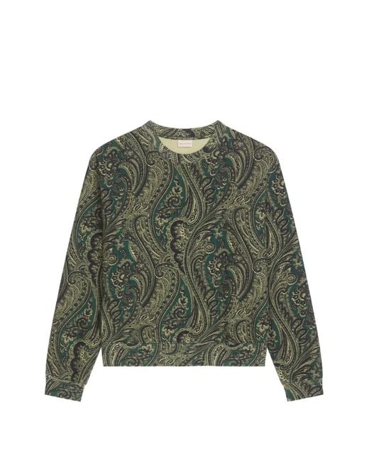 Dries Van Noten Green Overdyed Sweatshirt for men