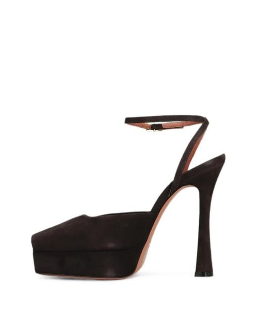 Castagna Black Vicky Platform Peep-Toe Pumps