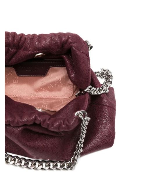 Stella McCartney Purple Mini Falabella Tote Bag Mit Kordelzug