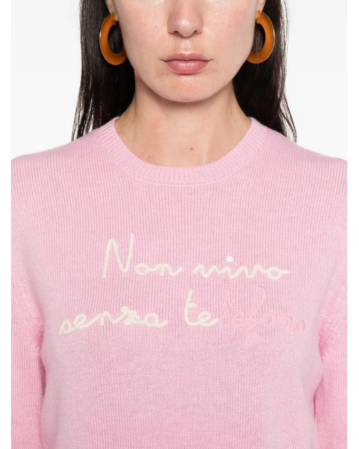 Mc2 Saint Barth Pink Pull New Queen À Broderies