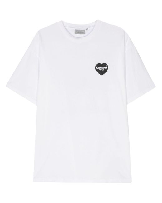 Carhartt T-shirt Met Hart Bandana in het White voor heren