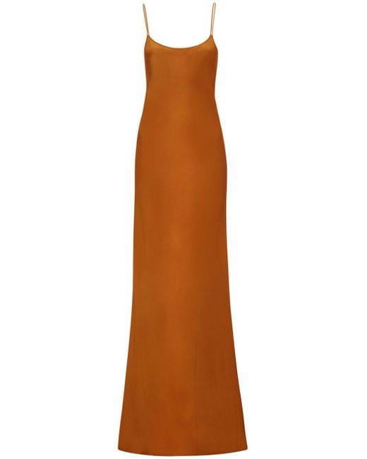 Floor-Length Cami Dress di Victoria Beckham in Brown