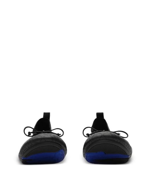 Burberry Black Check Leather Fawn Ballerinas​