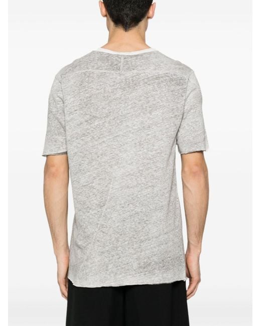 Thom Krom T-Shirt mit offenem Saum in Gray für Herren