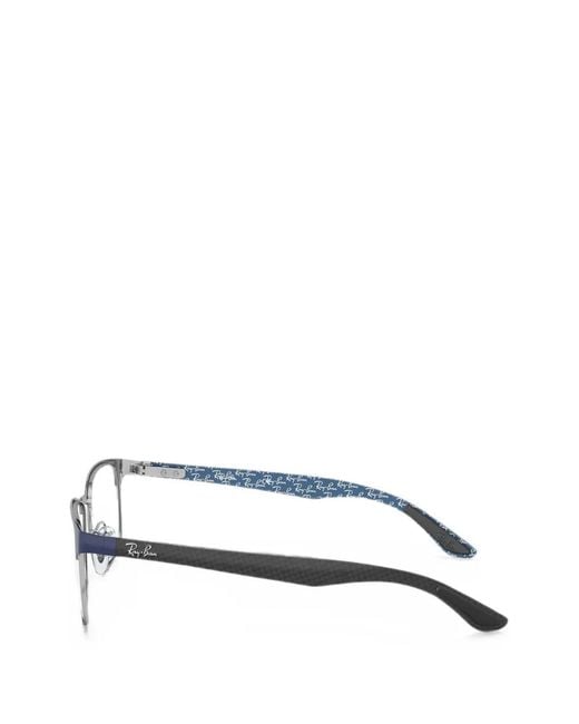 Ray-Ban White Rectangle-Frame Glasses